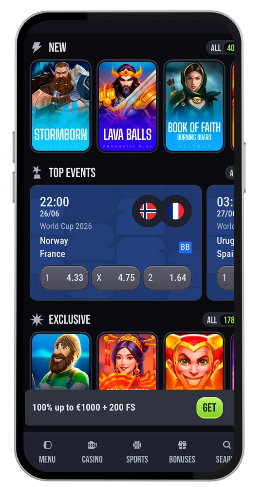 Slim King casino application